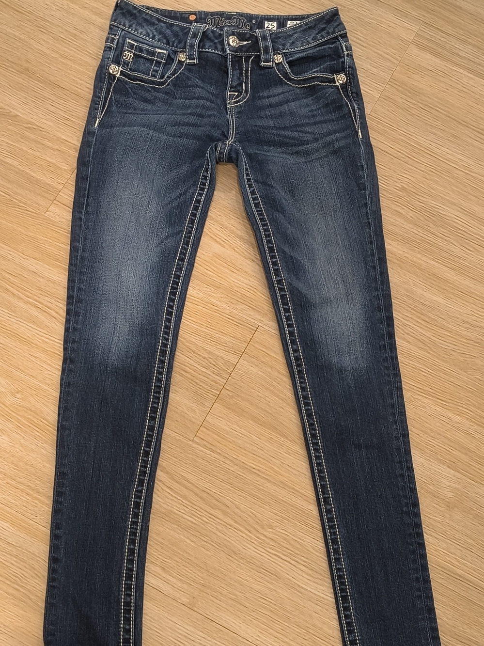 Miss Me Women's Dark Wash Skinny Jeans - Blue